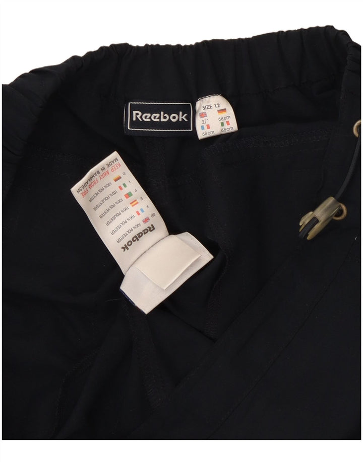 REEBOK Pantaloni Capri cu talie înaltă pentru femei UK 12 Medium W28 L19 Bleumarin