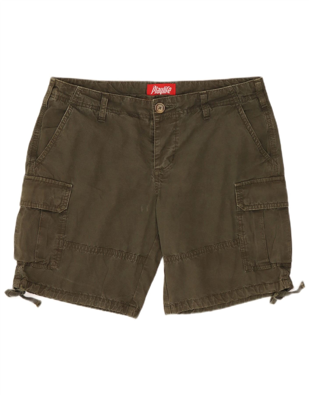 Pantaloni scurti cargo pentru femei Playlife IT 44 Medium W32 Kaki