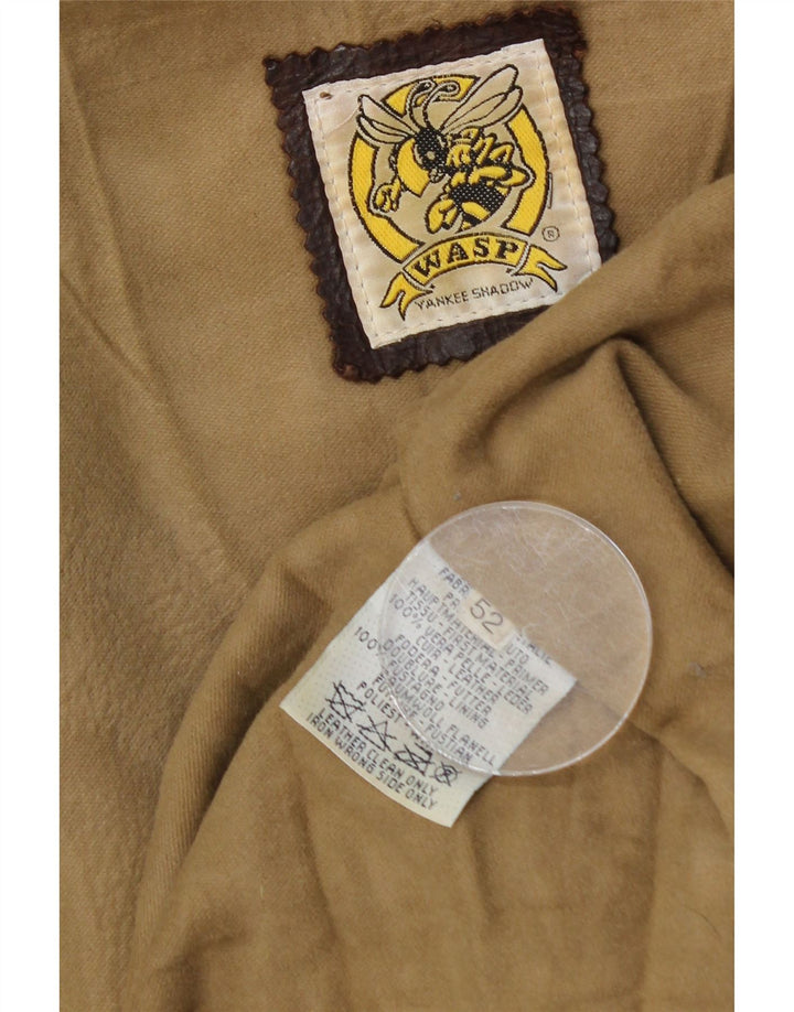 Jachetă de piele pentru bărbați VINTAGE IT 52 XL din piele maro