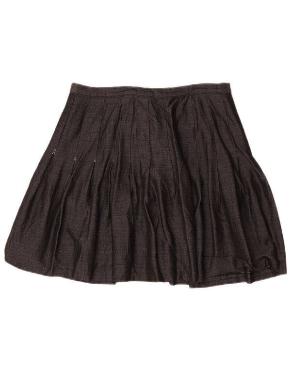 Marks & Spencer fustă plisată pentru femei UK 18 XL W32 gri viscoză