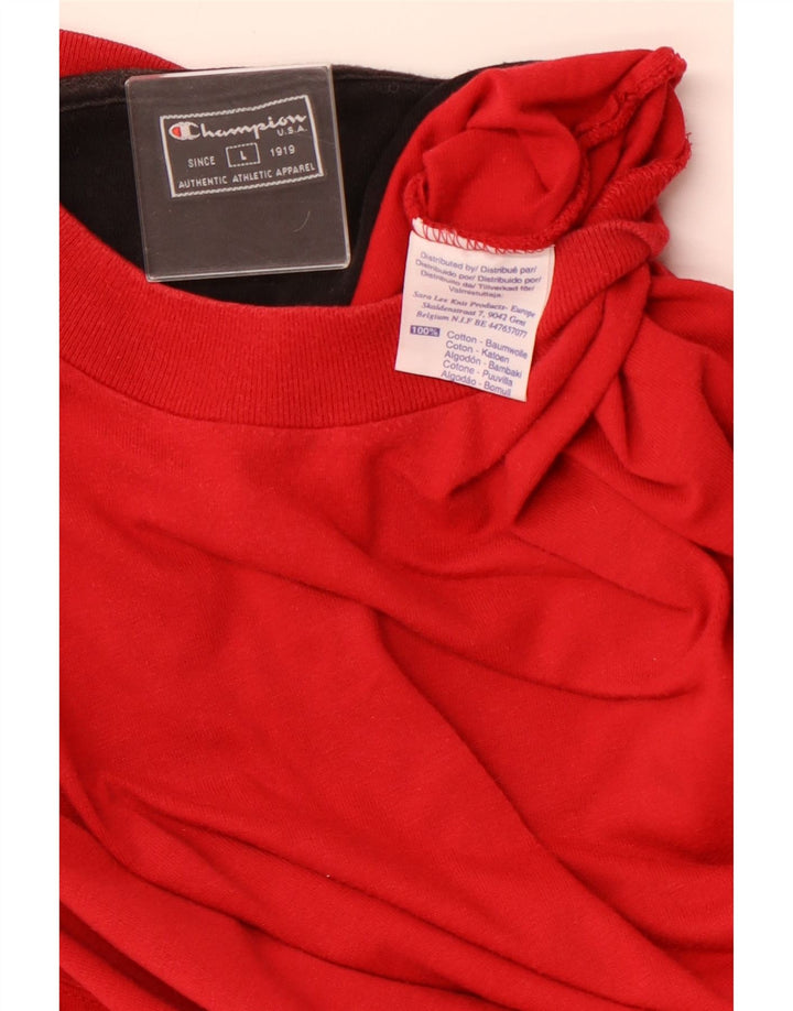 Top pentru bărbați CHAMPION cu mânecă lungă, mare, roșu, bumbac