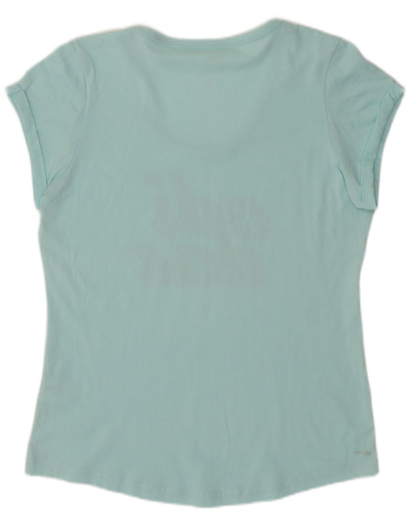 Tricou grafic Adidas pentru femei Top UK 16 mare, bumbac turcoaz