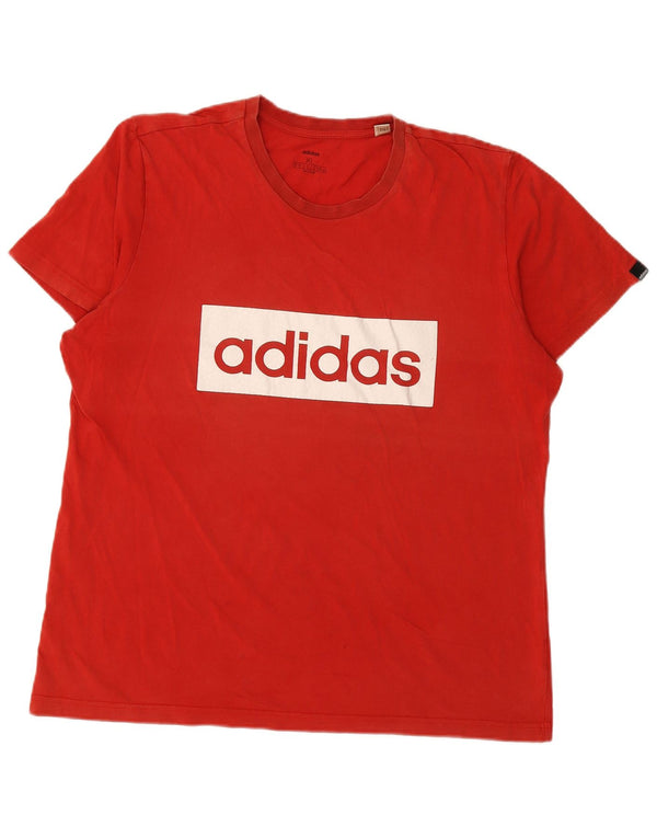 Tricou grafic ADIDAS pentru bărbați Top XL bumbac roșu