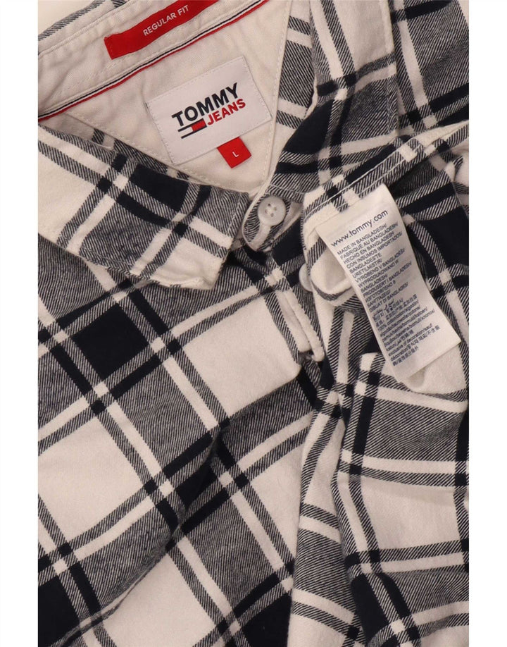 Cămașă de flanel pentru bărbați, Tommy Hilfiger, mare, bleumarin, cu carouri