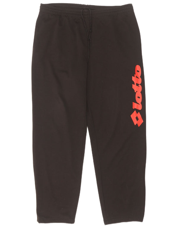 Pantaloni de trening grafic pentru bărbați Lotto UK 40/42 Poliester negru mare