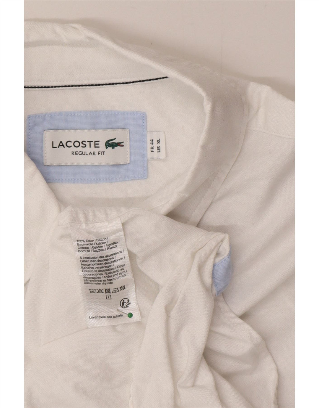 Cămașă pentru bărbați Lacoste Regular Fit Mărimea 44 XL Bumbac alb