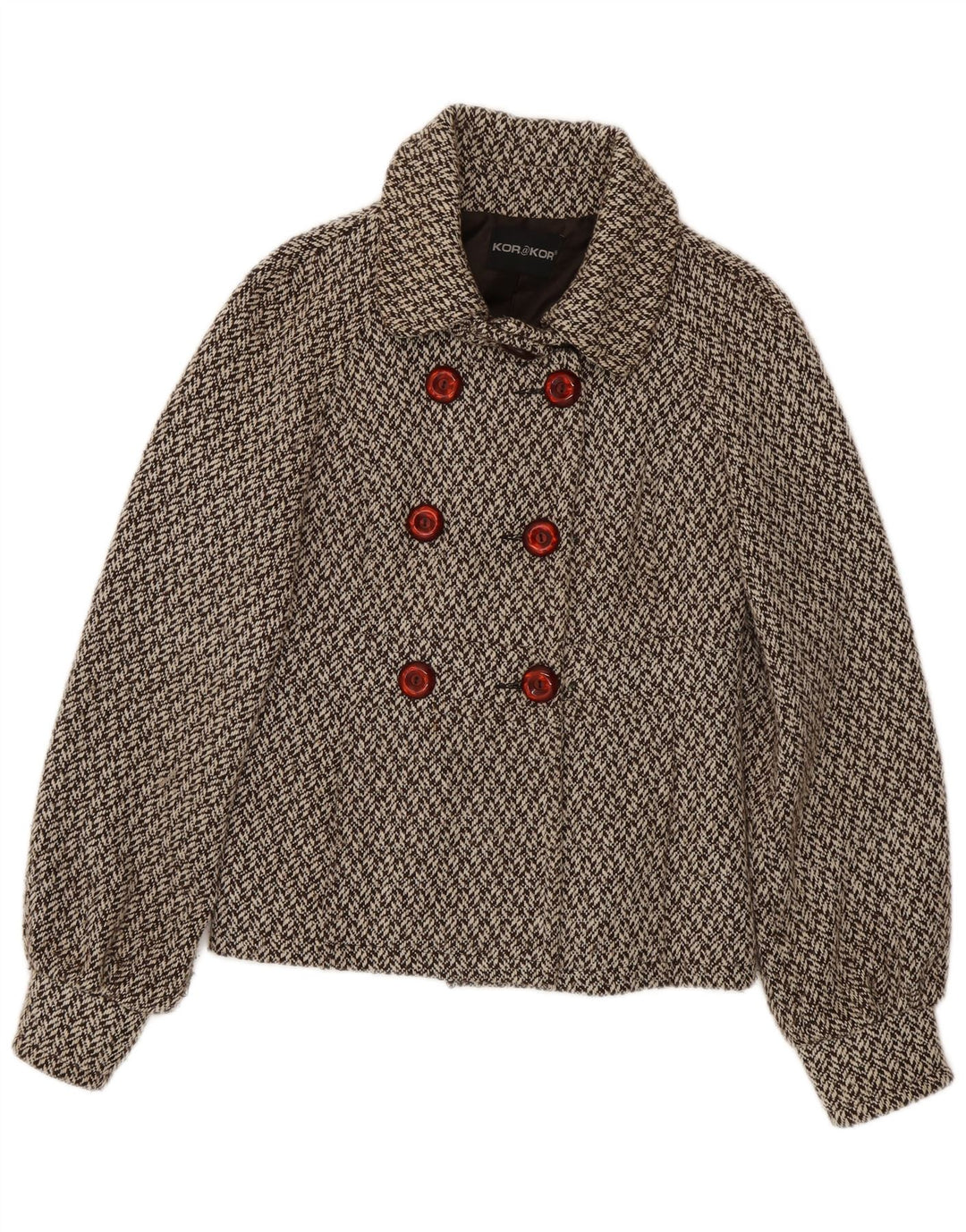 Palton de mazăre pentru femei Kor@Kor IT 44 Maro mediu Poliester în oase