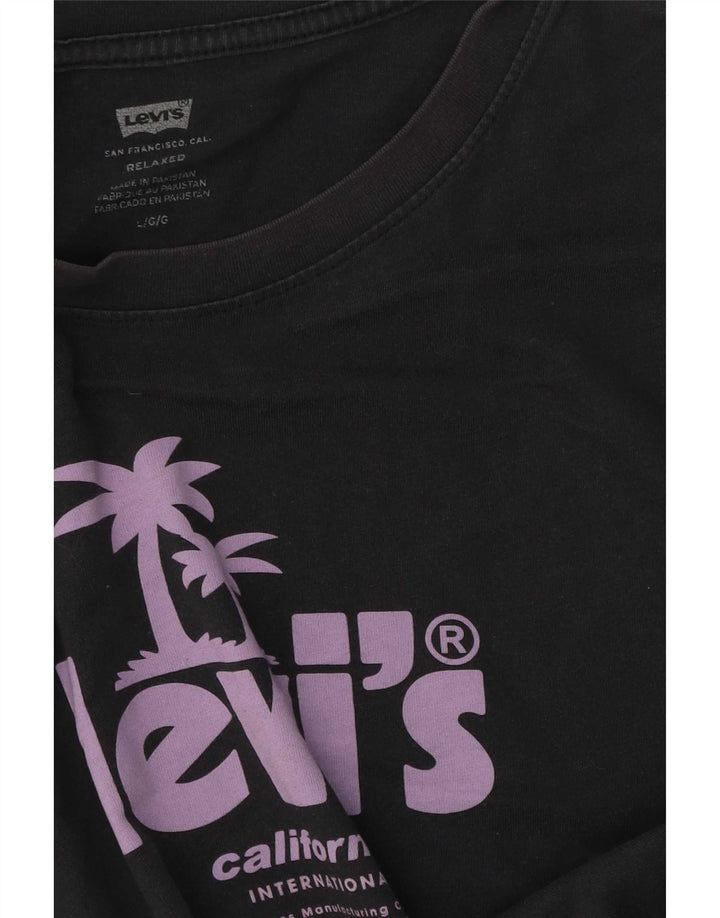 Tricou cu grafic relaxat Levi's pentru bărbați Top mare gri