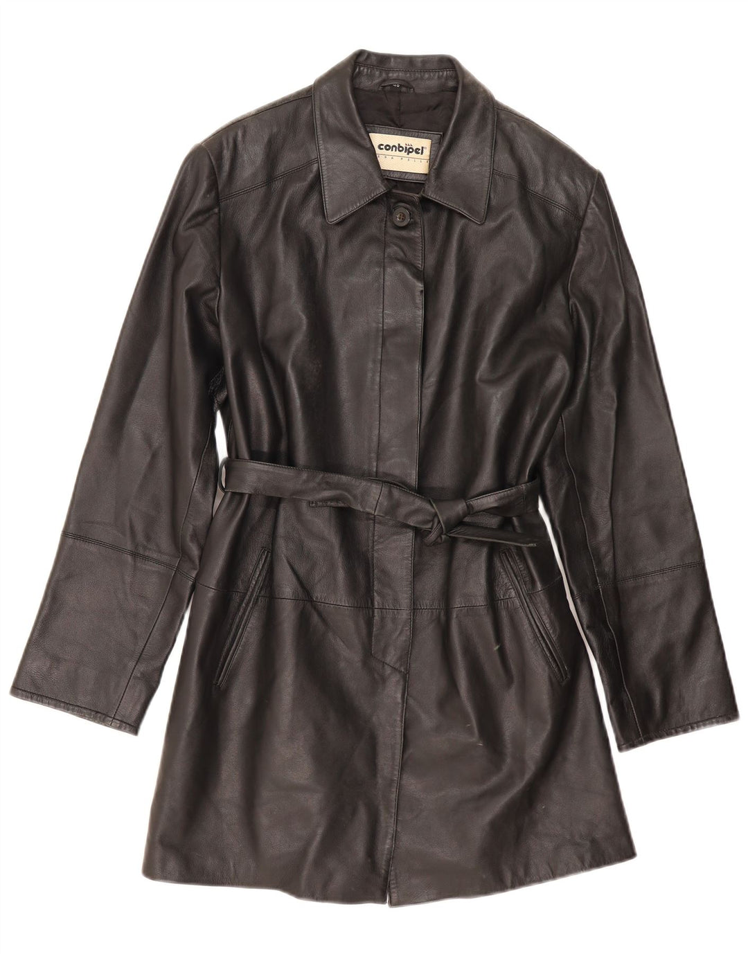 Palton din piele pentru femei Conbipel IT 48 XL din piele neagră