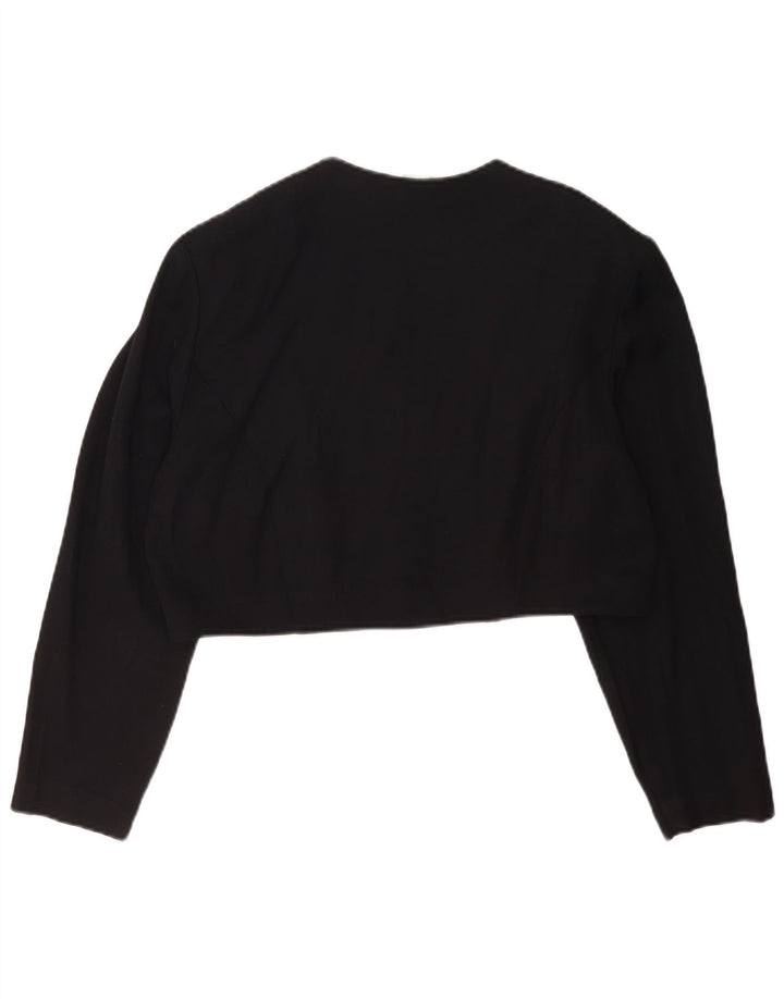 Jachetă Bolero R&M Richards pentru femei UK 14 Medium Black Rayon