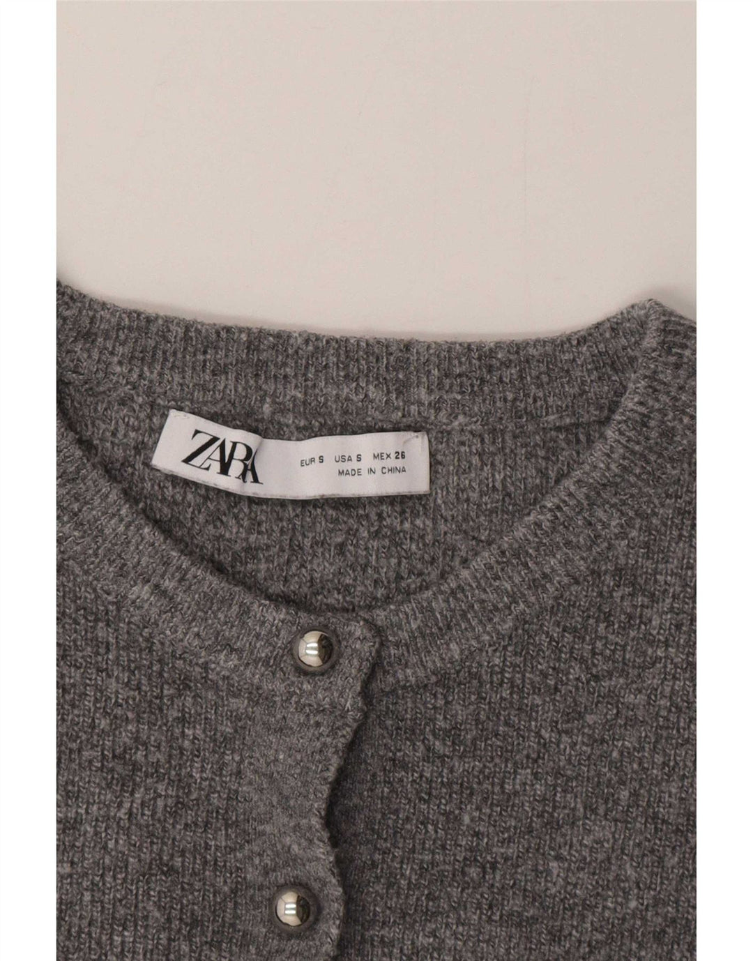 Pulover cardigan pentru femei Zara UK 10 Mic Gri