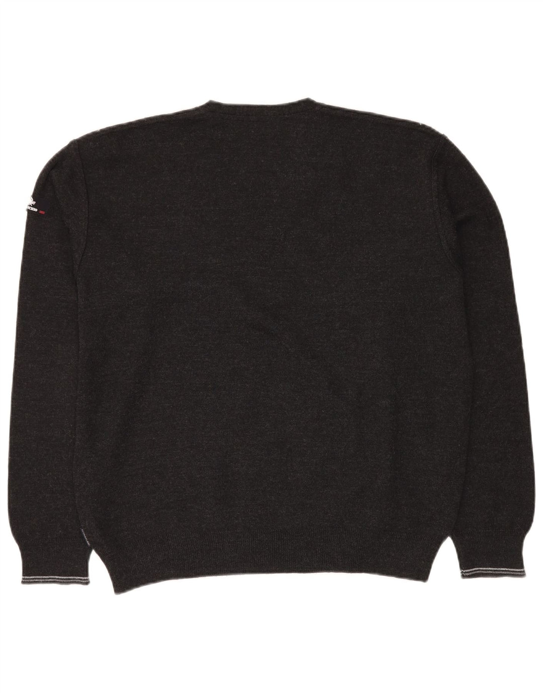 Il Granchio Pulover cu decolteu în V pentru bărbați, lână nouă, gri, geometrică