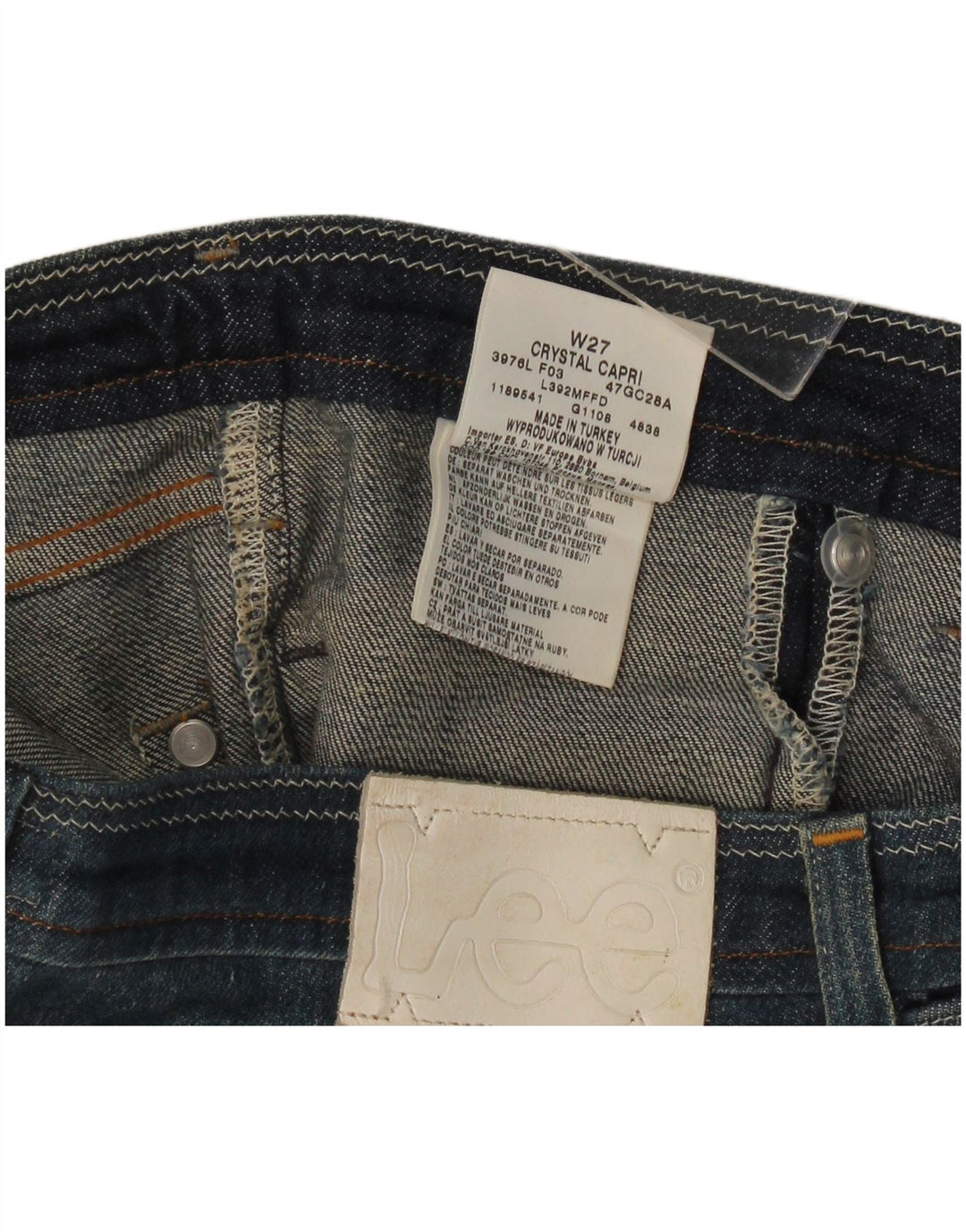 Blugi Lee Crystal Capri pentru femei W27 L17 Bumbac albastru