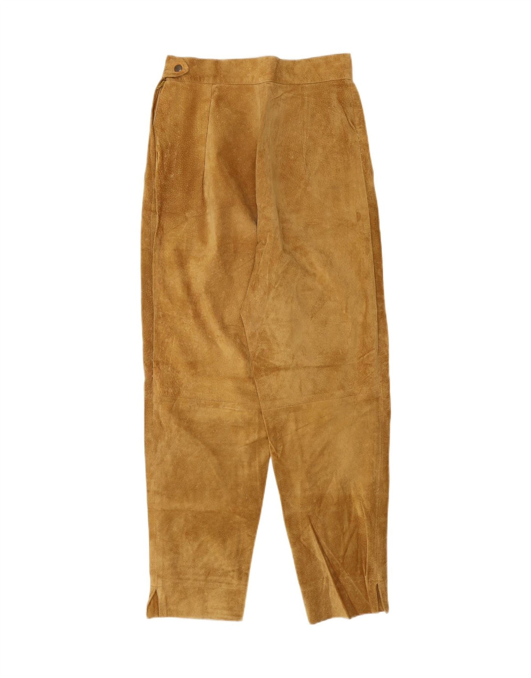 VINTAGE Womens Pegged Suede Trousers IT 42 Medium W26 L25 Beige Vintage Vintage and Second-Hand Vintage from Messina Hembry 
