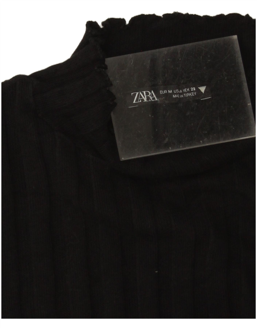 Pulover cu gât țestoasă pentru femei Zara UK 12 Medium Negru