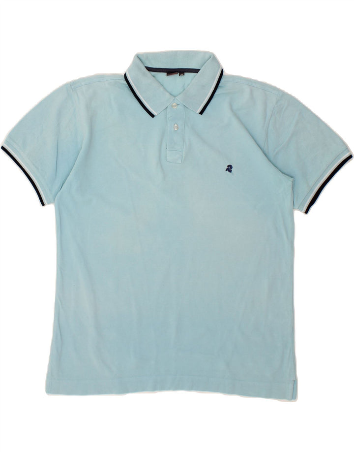 INVICTA Mens Polo Shirt IT 48 Medium Blue Cotton Vintage Invicta and Second-Hand Invicta from Messina Hembry 