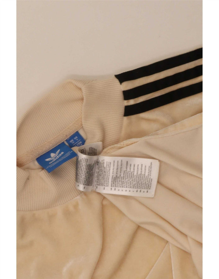 Tricou Adidas pentru femei Velour Top UK 10 Small Beige Poliester