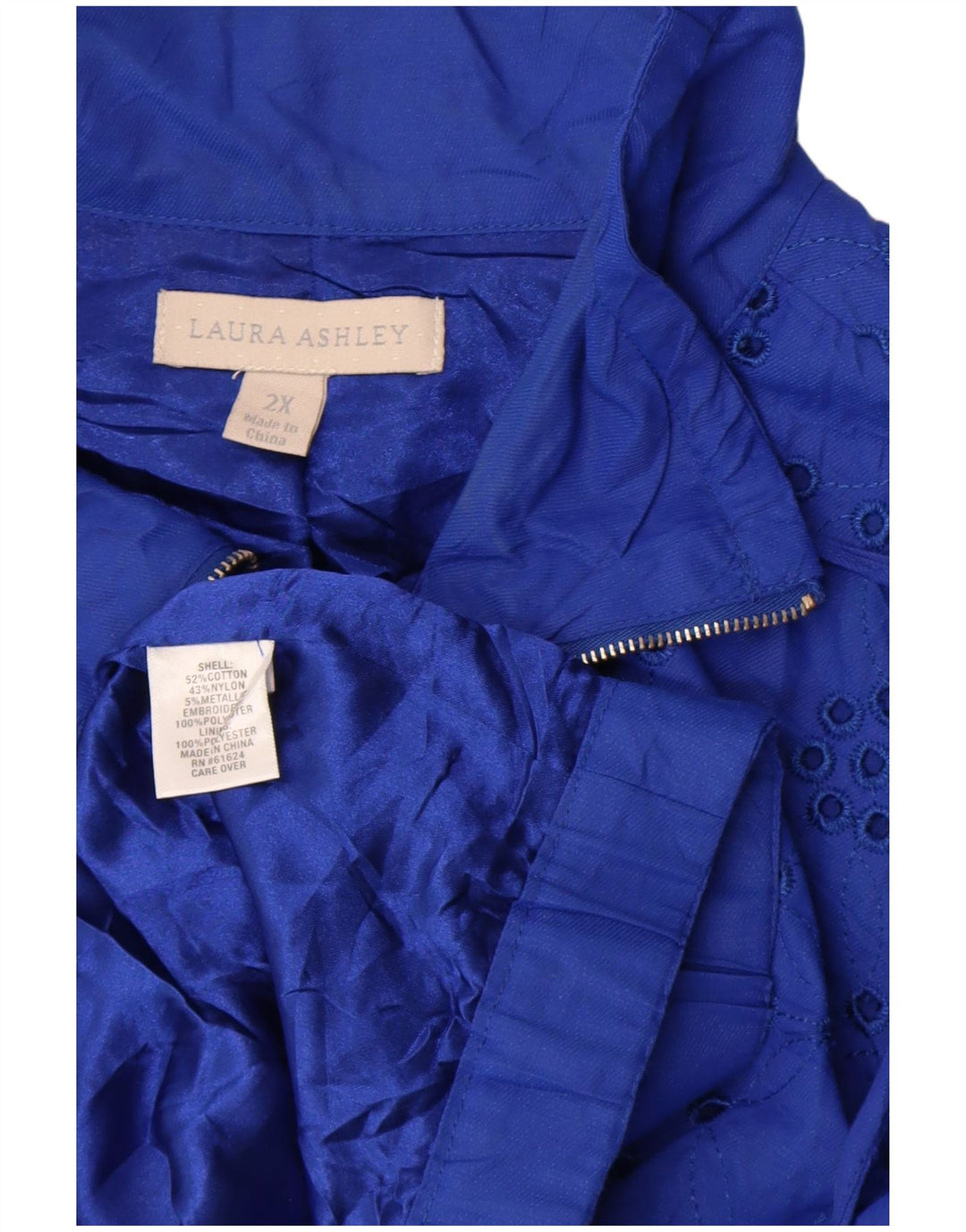 Jachetă bomber pentru femei Laura Ashley UK 20 2XL Bumbac albastru