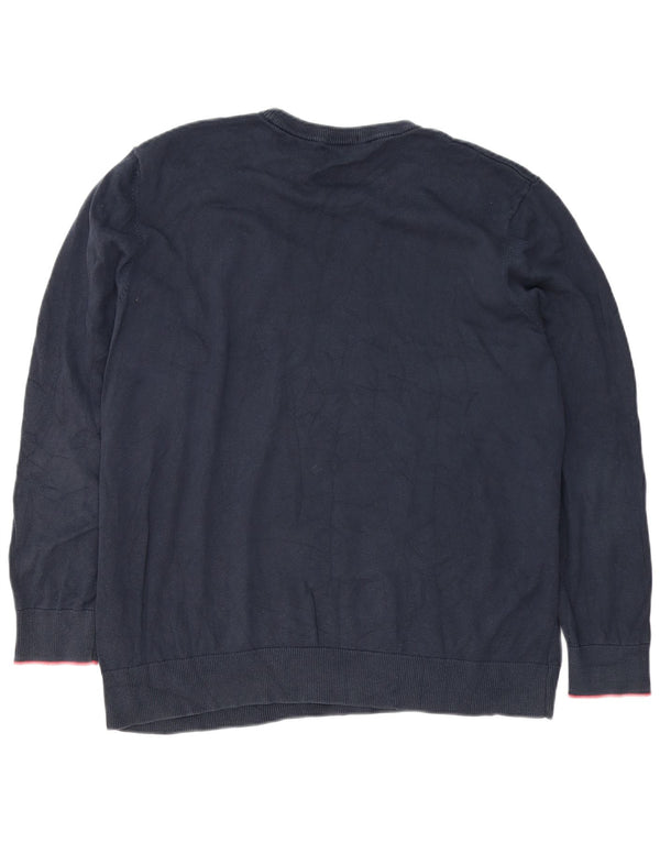 Pulover pentru bărbați Timberland cu gât crew, 2XL, bumbac bleumarin