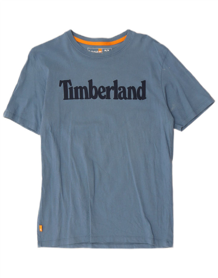Tricou grafic TIMBERLAND pentru bărbați, cu croiala normală, din bumbac albastru mediu
