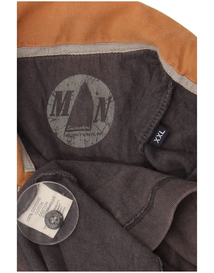 MURPHY & NYE Tricou polo pentru bărbați Sailmakers Graphic Rugby 2XL, gri, bloc de culoare