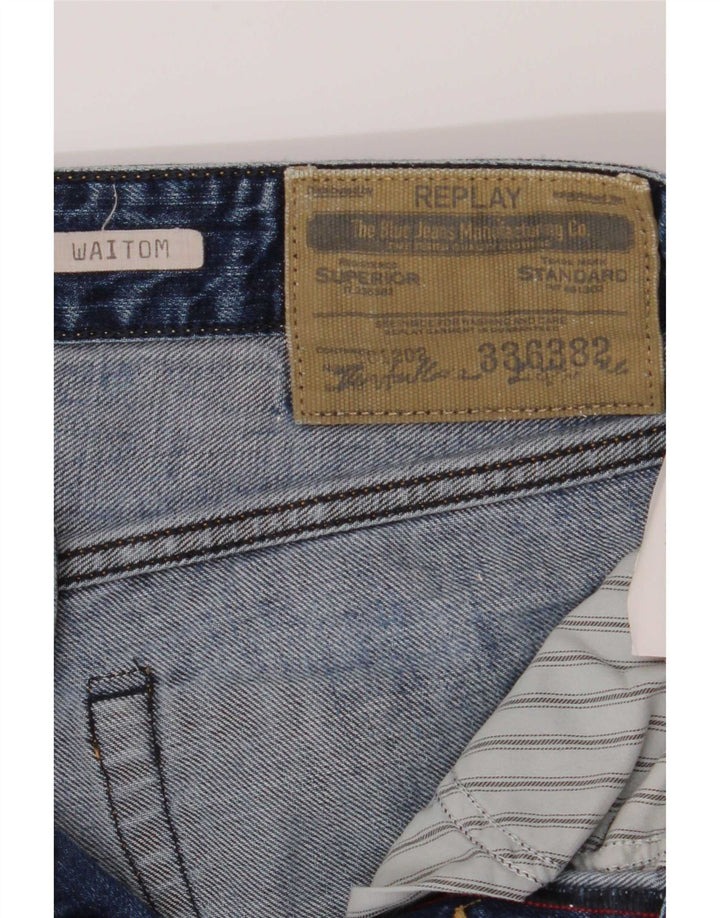 Replay blugi Waitom slim pentru bărbați W29 L32 bumbac albastru