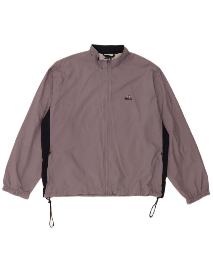 Jachetă de top pentru trening Adidas pentru femei UK 14 mare, violet, poliester color bloc