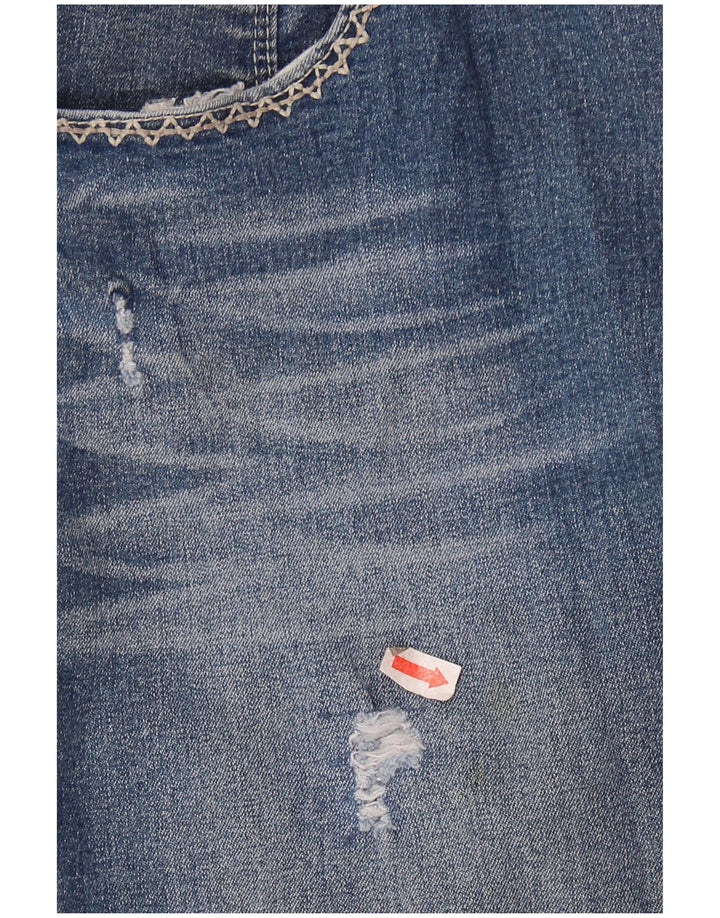 Bermuda de damă LEVI'S din denim învechit US 13 mare W32 bumbac albastru