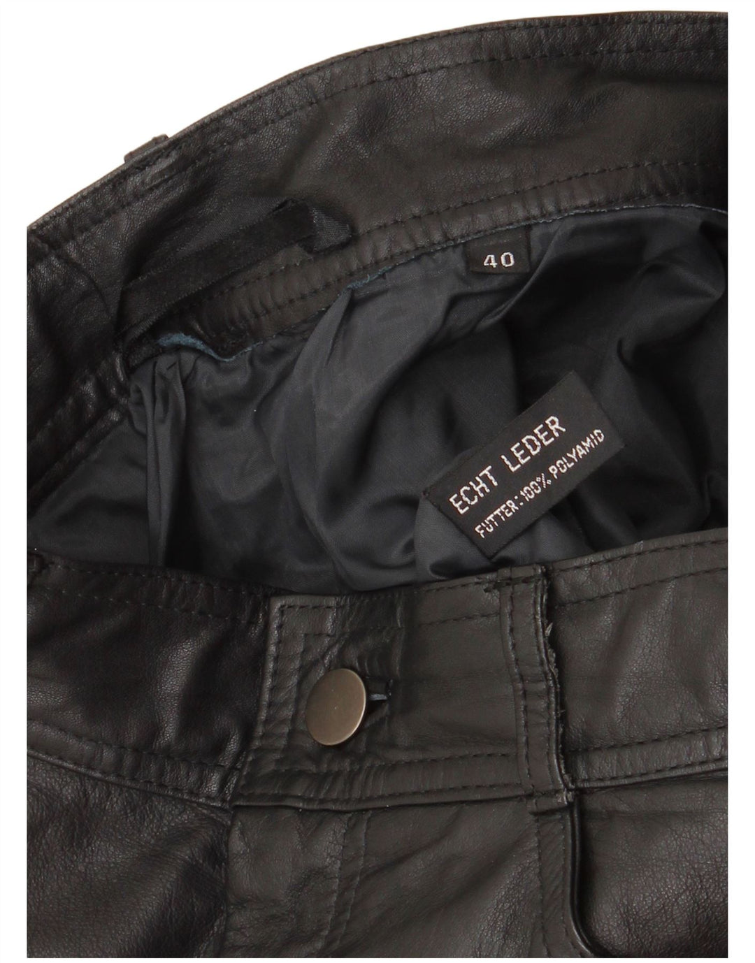 Fusta din piele pentru femei VINTAGE EU 40 Medium W28 Piele neagră