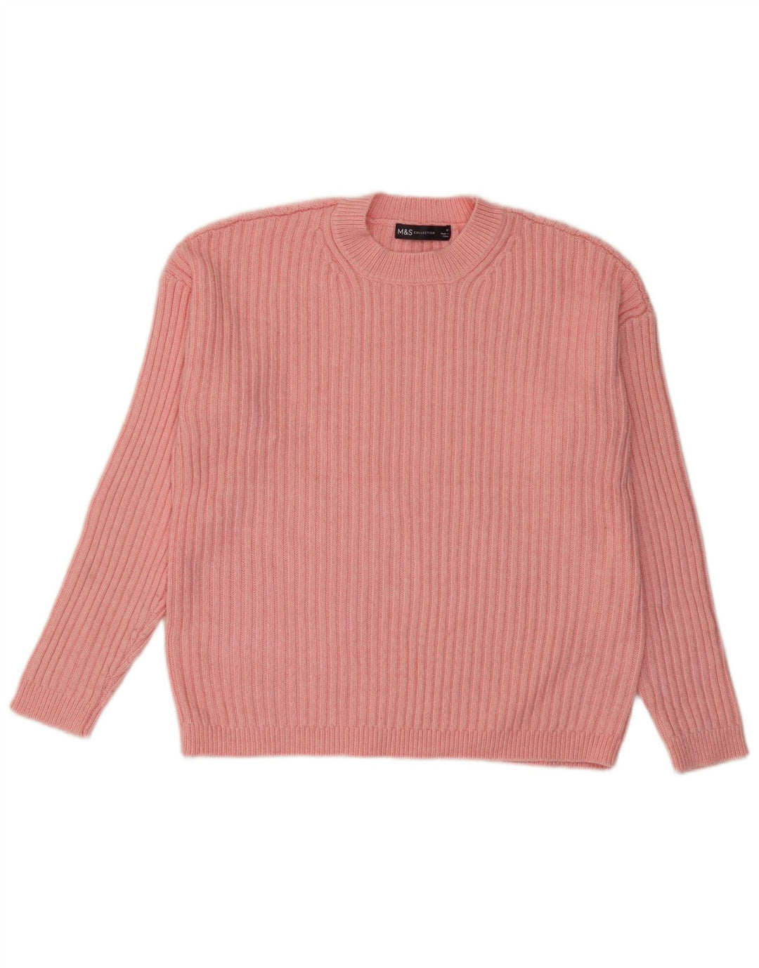 Pulover pentru femei Marks & Spencer cu decolteu triplu UK 14 Poliester roz mediu