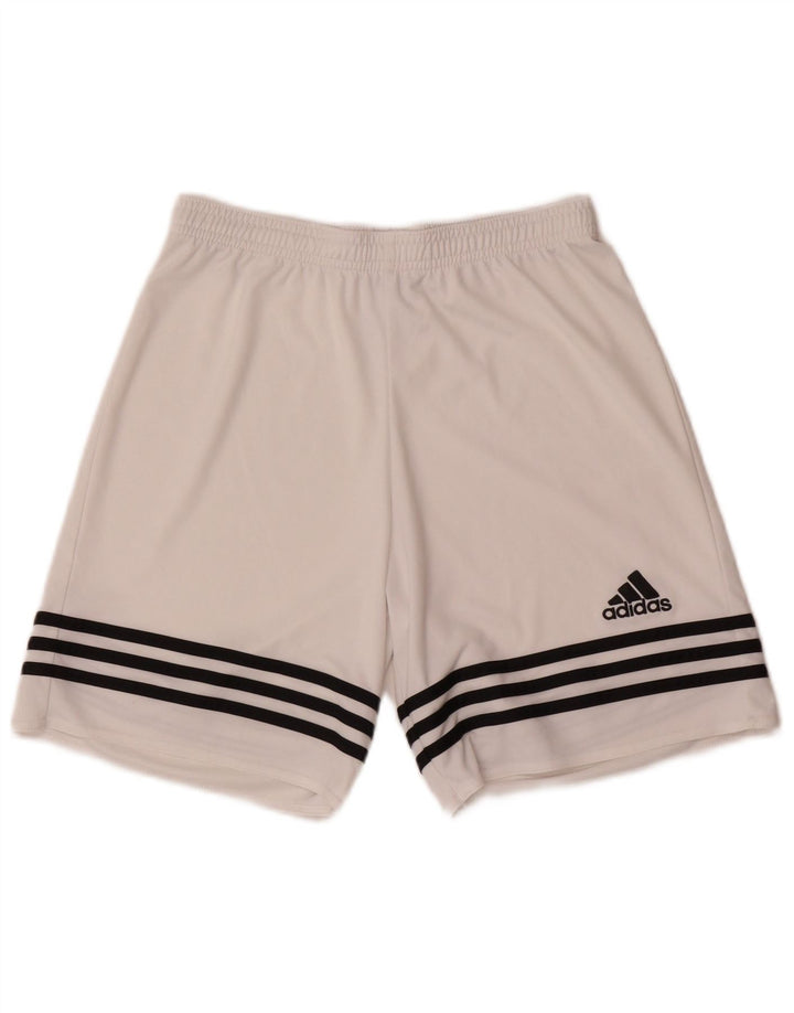 Pantaloni scurți sport pentru bărbați Adidas Climalite, poliester alb mic