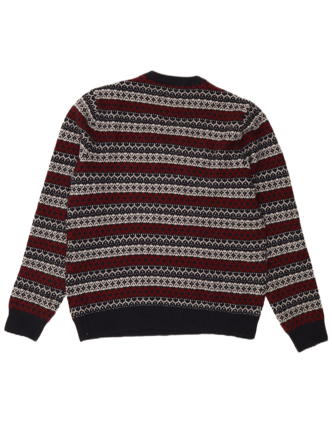 Pulover Jack Wills pentru bărbați cu gât roșu, mijlociu, bleumarin, Fair Isle