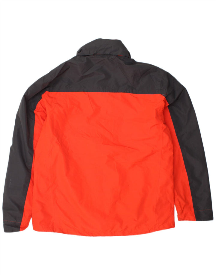 MOUNTAIN WAREHOUSE Jachetă de ploaie cu glugă pentru bărbați UK 40 mare portocaliu Colorblock