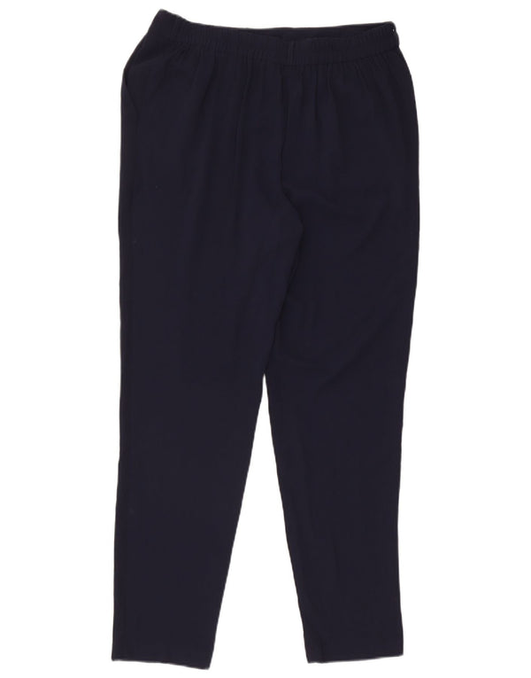 Pantaloni casual pentru femei M&Co UK 14 mare L34 L30 bleumarin Poliester