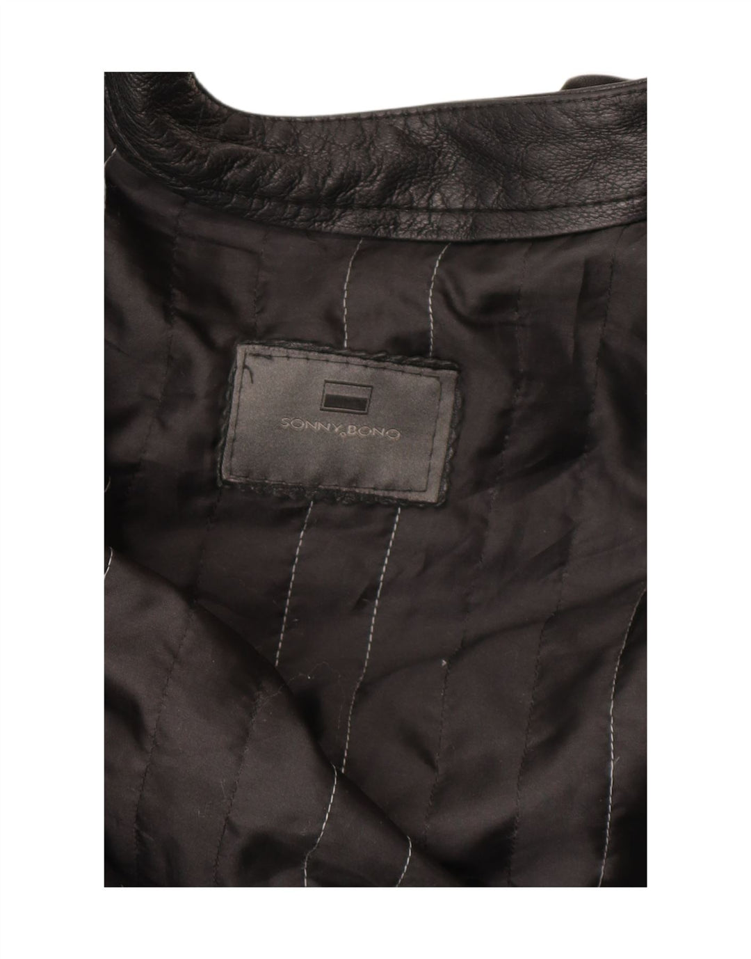 Jachetă Bomber din piele pentru bărbați Sonny Bono UK 38 Medium Black