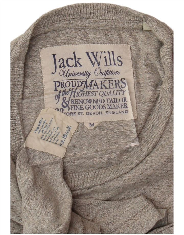 JACK WILLS Tricou grafic pentru bărbați Top din bumbac cu pete gri mediu