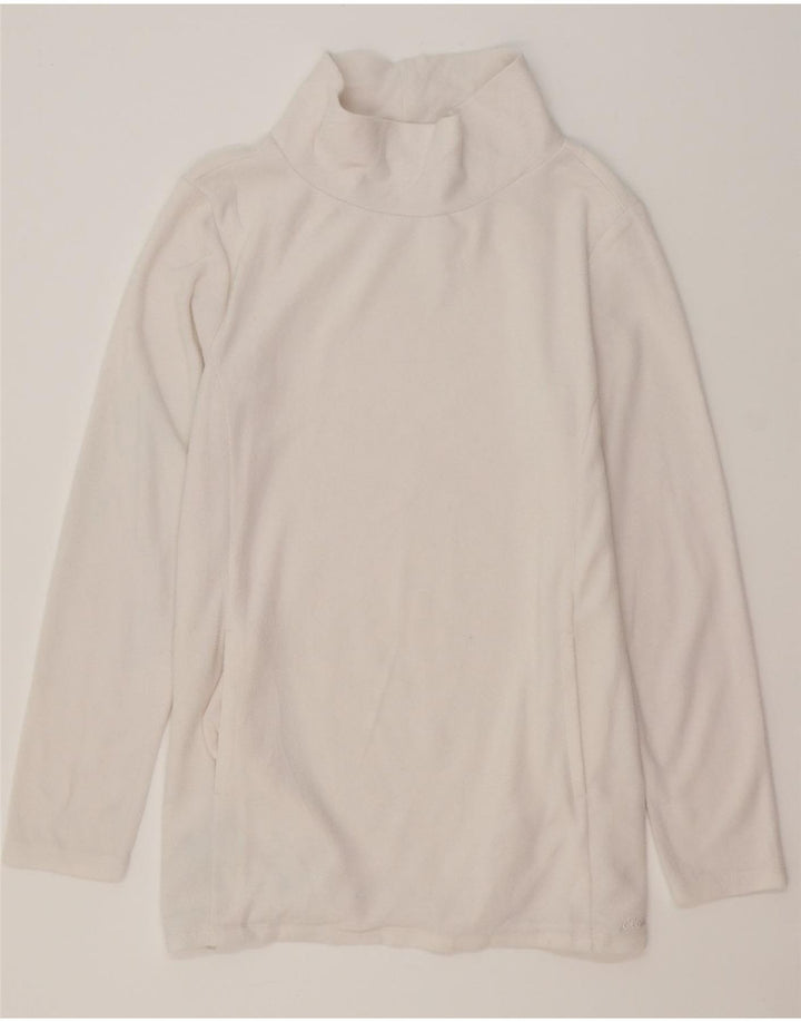 EDDIE BAUER Womens Fleece Jumper UK 16 Large White Polyester Vintage Eddie Bauer and Second-Hand Eddie Bauer from Messina Hembry 