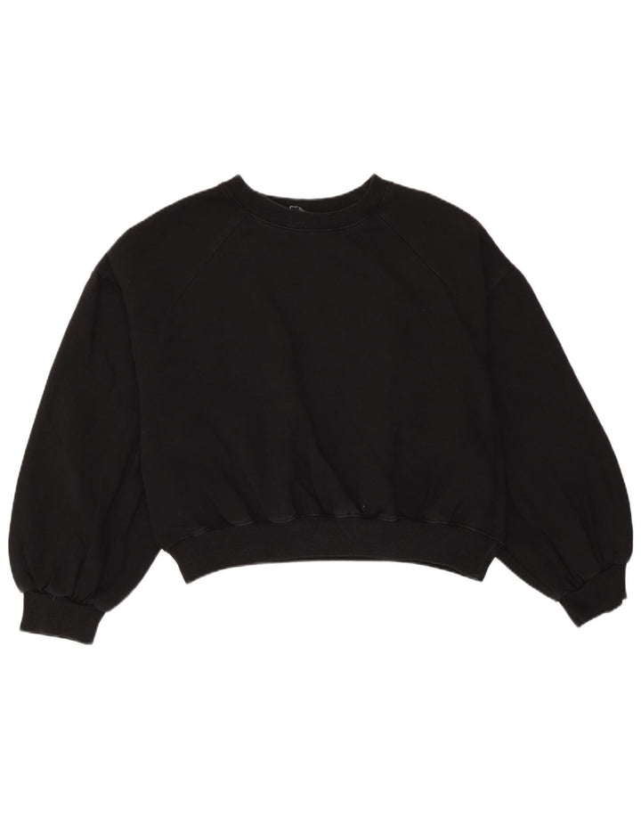 Pulover Oversized Crop pentru Damă Zara UK 14 Bumbac Negru Mediu