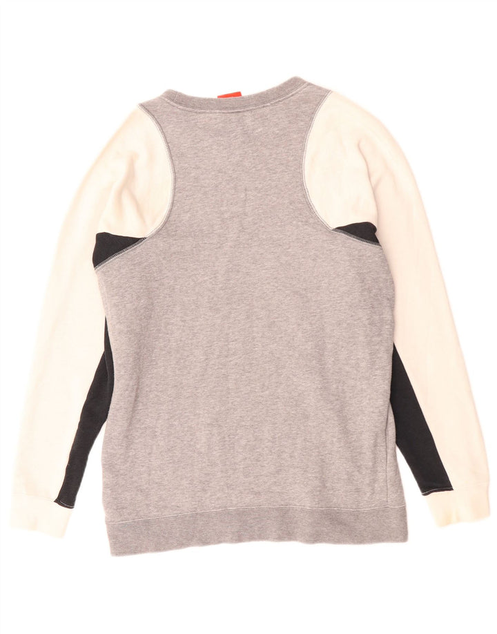 Pulover pentru bărbați Nike XS, bumbac color bloc, gri