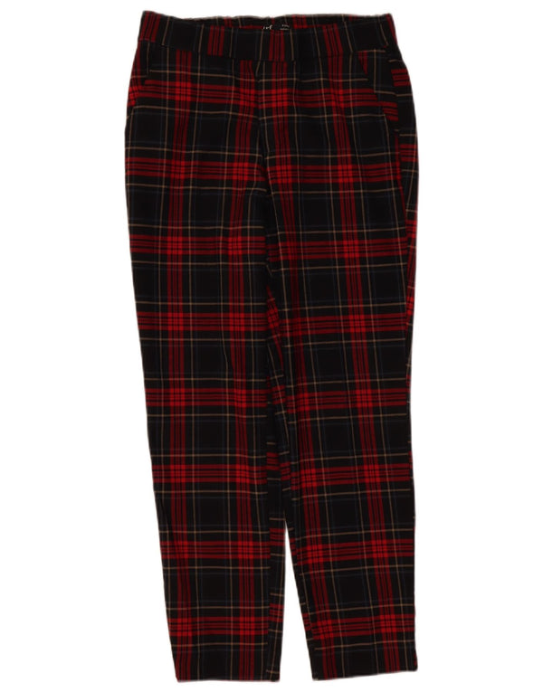 Pantaloni chino slim pentru femei Zara UK 10 Small W27 L26 Black Check