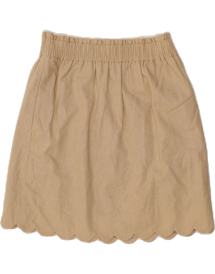 J. CREW Womens A-Line Skirt US 4 Small W28  Beige Cotton Vintage J. Crew and Second-Hand J. Crew from Messina Hembry 