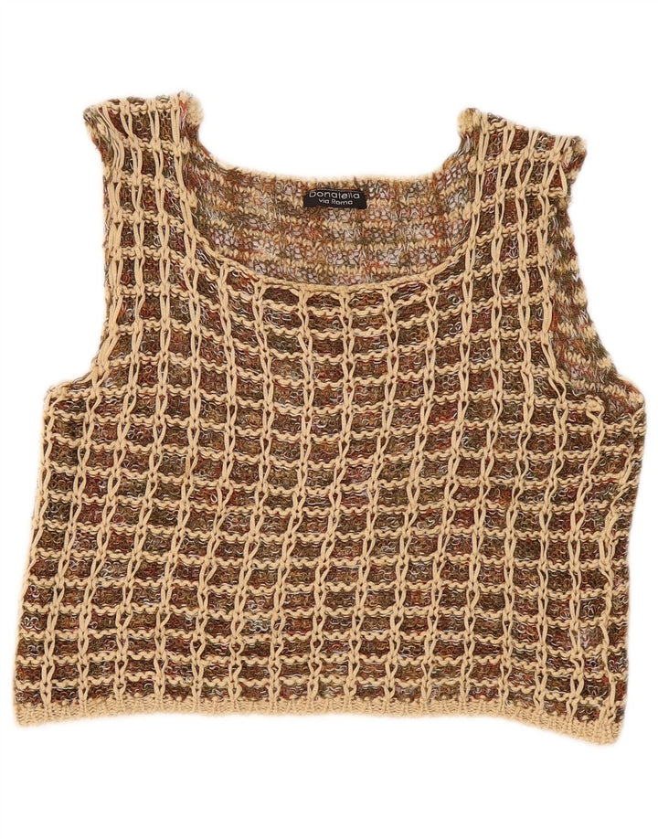 Bluză Donatella Crop Crochet Top UK 12 Medium Multicolor