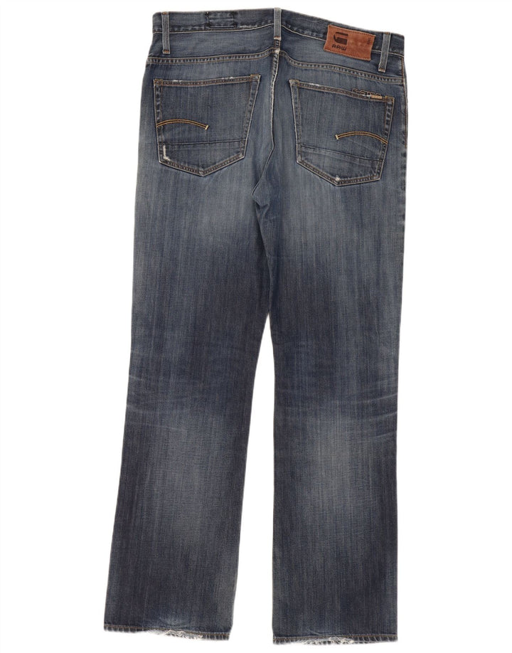 Blugi Distressed Straight G-Star pentru bărbați W38 L34 Albastru