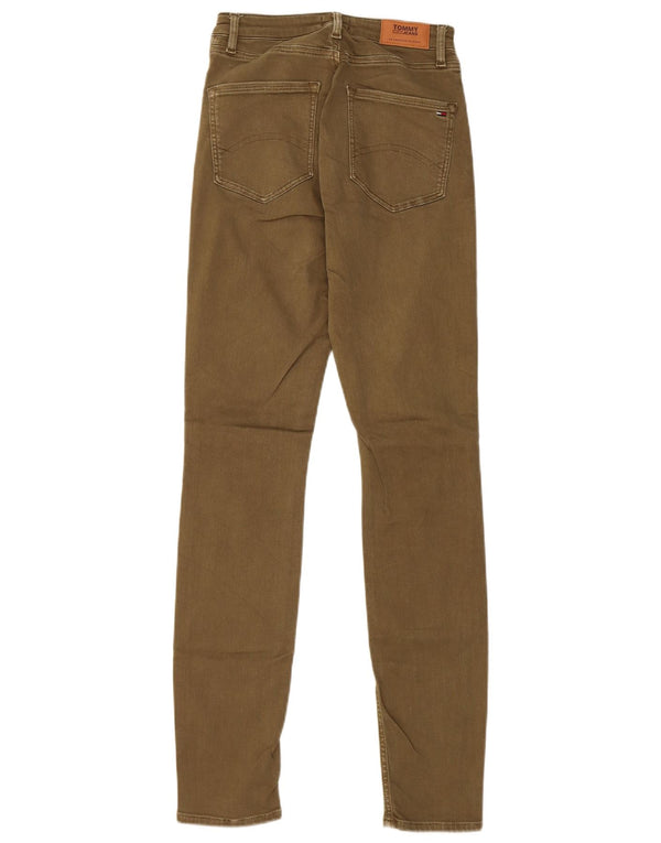 Blugi slim pentru femei cu talie înaltă Tommy Hilfiger L27 L32 kaki
