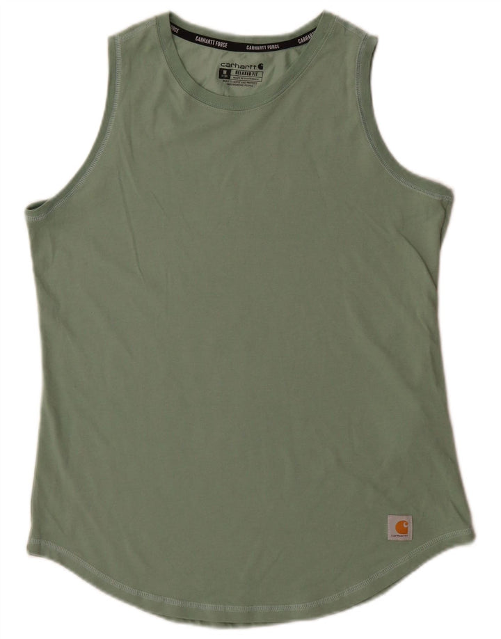 Top cu vestă Carhartt pentru femei, cu o formă relaxată, UK 8/10, poliester verde mediu