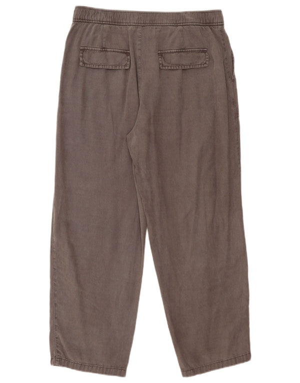 Pantaloni tăiați cu talie înaltă pentru femei Zara Medium L28 L26 Gri