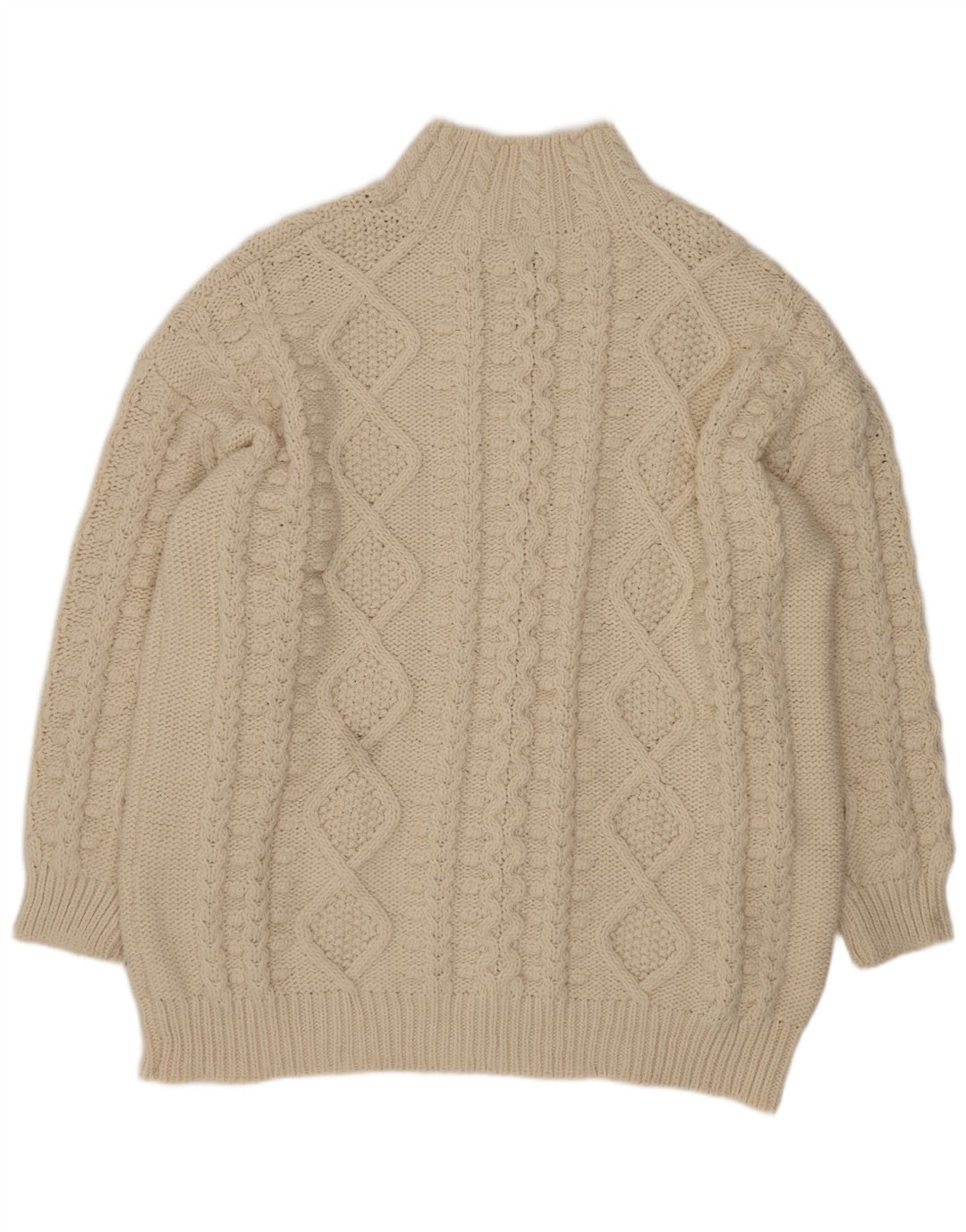 Pulover oversized cu gât țestoasă pentru femei Zara UK 16 mare bej