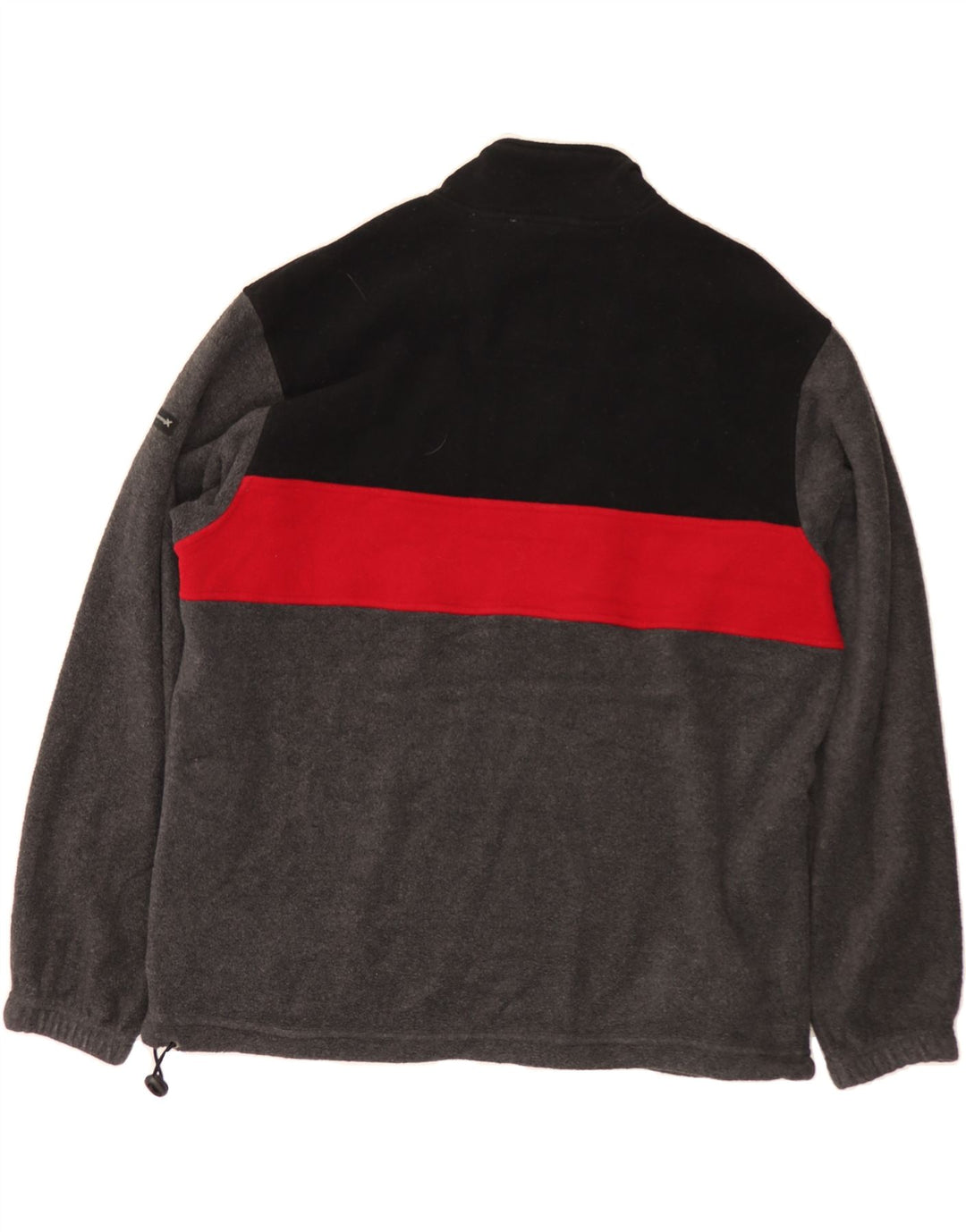 IZOD Mens Zip Neck Fleece Jumper XL Grey Colourblock Polyester Vintage Izod and Second-Hand Izod from Messina Hembry 