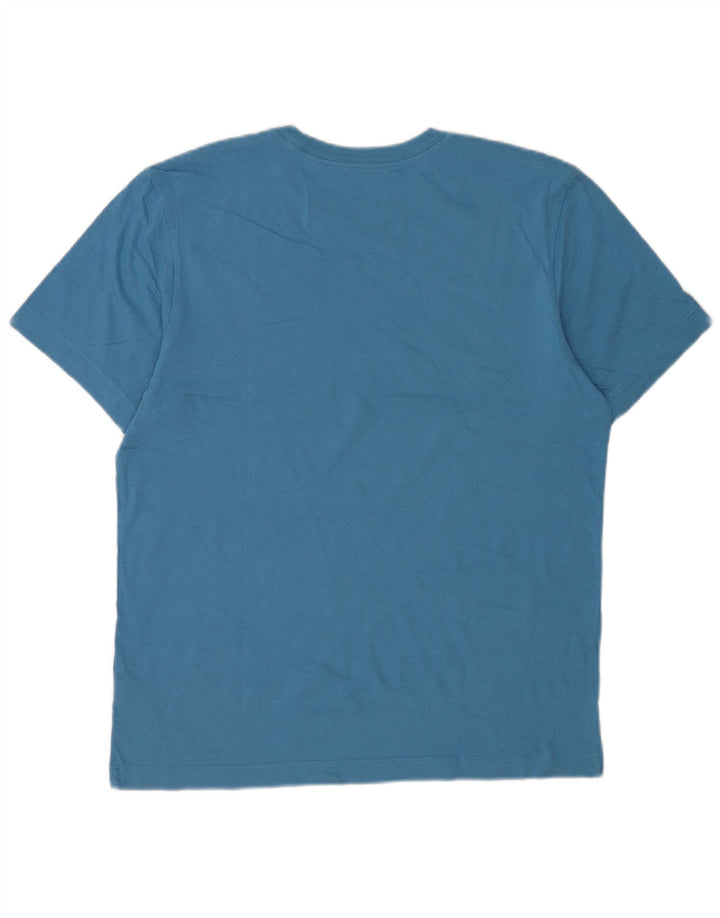 Tricou grafic Nike pentru bărbați Top din bumbac albastru mediu