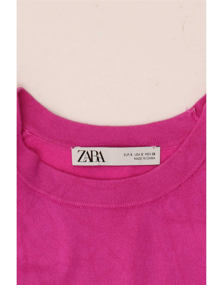Vesta Zara Femei Tank Top UK 8 Small Pink